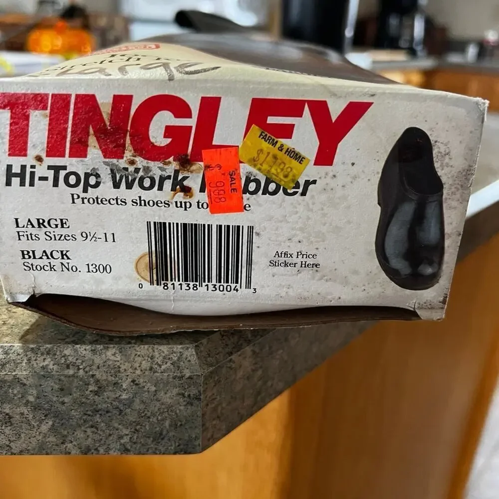 New in Box, Men’s L-XL Tingley Hi-Top Work, 100% Waterproof Rubber Overshoes
